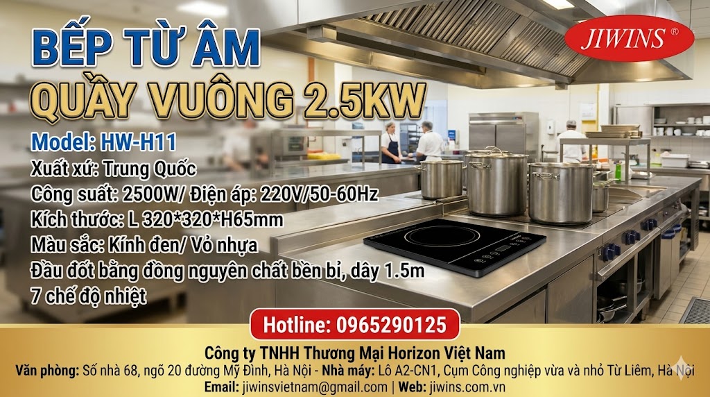 Bếp từ âm quầy vuông 2.5KW